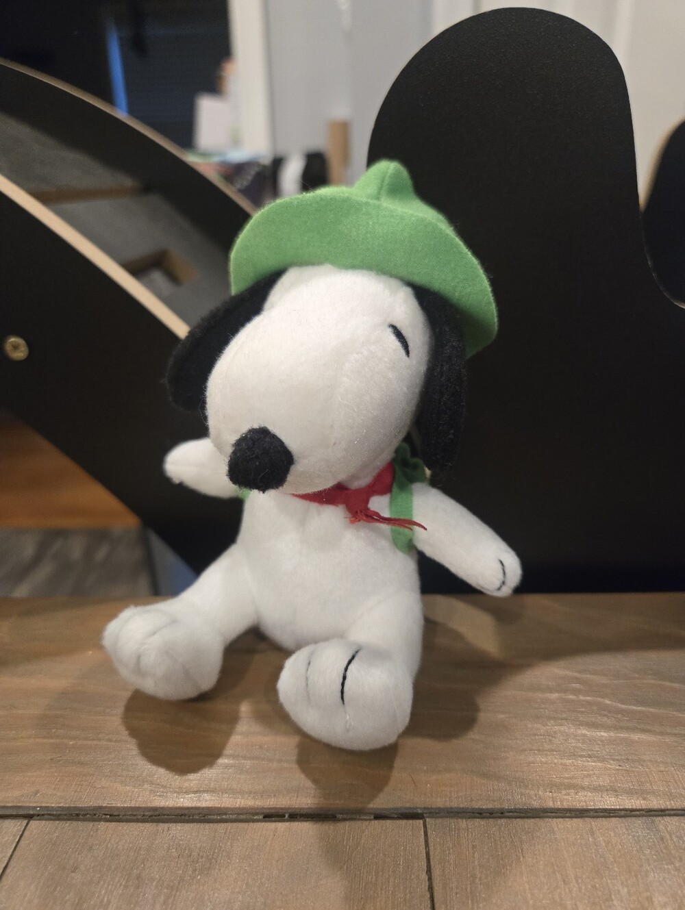 Snoopy Plush Dog with Green Hat Classic Charlie Brown Peanuts Plush